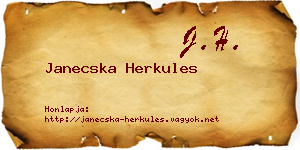 Janecska Herkules névjegykártya